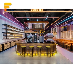 Vetrina per Torte su Misura per Caffetteria, Bancone Cassa in Legno e Vetro, Area Espositiva per Pasticceria, Layout Area Servizio - Product Image 1