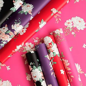 Thường Xanh Retro Hoa Mô Hình Giấy Gói Không Thấm Nước Hoa Hàn Quốc Bó Hoa Giấy Bán Hoa Phụ Kiện Nhà Cung Cấp Gói - Product Image 2