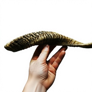 Shofar en corne de bélier véritable, brut, fait main, au toucher naturel, non fini, pour les cérémonies religieuses traditionnelles et l'artisanat - Product Image 6