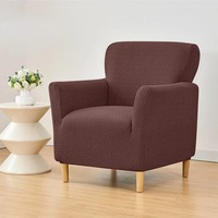 Housse de canapé élastique personnalisée en gros pour fauteuil simple, en Spandex extensible, écologique, lavable, design moderne et simple, pour bar
