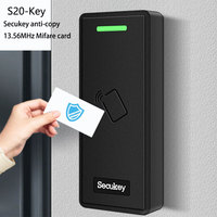Lecteur de cartes RFID étanche Secukey pour extérieur, 13,56 MHz, clavier de contrôle d'accès Mifare, système d'entrée de porte, lecteur de cartes intelligentes cryptées