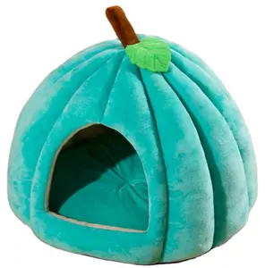 Four Seasons Solid color simple design pet bed modern indoor dog cat semi-closed cue soft cat cave bed House