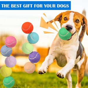 Balle de tennis colorée personnalisée pour chien, jouet à mâcher en caoutchouc durable pour chien, balle de tennis pour l'entraînement et le jeu des chiens - Product Image 4