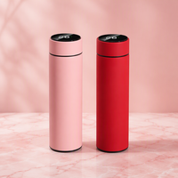 Bouteille d'eau intelligente isotherme de luxe 500 ml en acier inoxydable à double paroi avec affichage LED de la température, flasque thermos sous vide