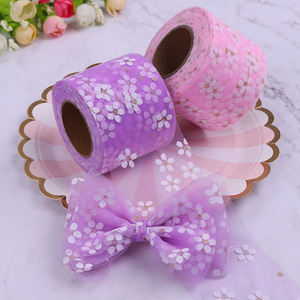 Cuộn Vải Tuyn Hoa Mận 6Cm 25Yard Ruy Băng Phụ Kiện Tóc Tự Làm Váy Tutu Quà Tặng Trang Trí Tiệc Cưới Thủ Công - Product Image 1