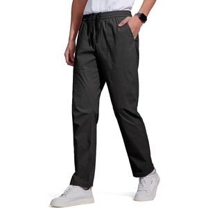 Men's Elastic Waist Lightweight Water Resistant Quick Dry Hiking Outdoor Casual Sweatpants <b>Pants</b> <b>Black</b> XL - Product Image 1