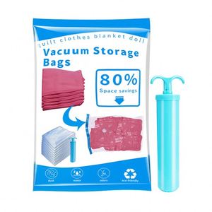Bolsas de Almacenamiento al Vacío Multifuncionales con Sello de Fábrica OEM, Juego de Bolsas Transparentes Clásicas para Compresión de Ropa, para Viajes y Uso Doméstico - Product Image 1
