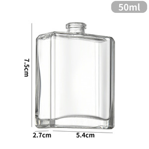 Custom glass <b>perfume</b> <b>bottle</b> 50ml glass <b>spray</b> <b>bottle</b> Square cosmetic packaging Transparent glass <b>bottle</b> - Product Image 6