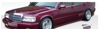 Kit de pare-chocs avant et arrière de style AMG 4 pièces de haute qualité pour 84-93 Benz 190E W201 Installation facile avec clips inclus