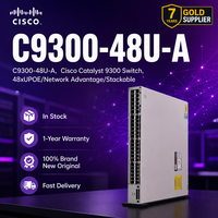 C9300-48U-A Cisco Catalyst 9300 Switch Jaringan Ethernet 48 Port Poe dengan Dukungan QoS, VLAN, dan SNMP