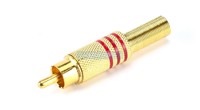 Gold Plated Plum Blossom Plug redblack audio and video plug lotus plug RCA connector AV vi