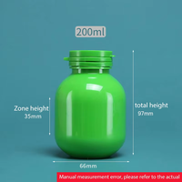 Bouteille en plastique vide de stockage de sucrerie de capsule de catégorie comestible avec le chapeau d'anneau de traction de larme