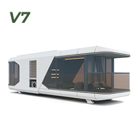Maisons préfabriquées à structure en acier portable de haute qualité Maison capsule de l'espace extérieur en Chine avec 2 chambres à coucher pour hôtels