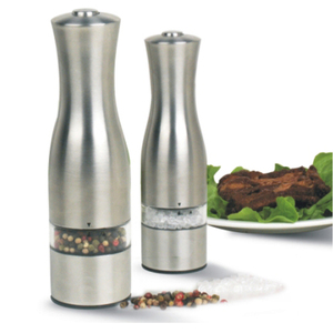 Moulin à poivre noir en bois <span class=keywords><strong>de</strong></span> bambou à piles ensemble <span class=keywords><strong>de</strong></span> moulin à <span class=keywords><strong>sel</strong></span> <span class=keywords><strong>de</strong></span> <span class=keywords><strong>mer</strong></span> et à poivre pour la cuisine avec lumière LED - Product Image 6