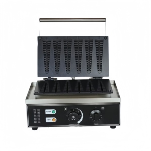 Gaufrier commercial 220V en acier inoxydable, moules en forme d'arbre de Noël et de blé, antiadhésif, chauffage électrique, arrêt automatique, minuterie - Product Image 1