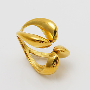 Zogxin Geometric Fashion Ring Gold Double Ring Design Women's Everyday Jewelry - Product Image 4
