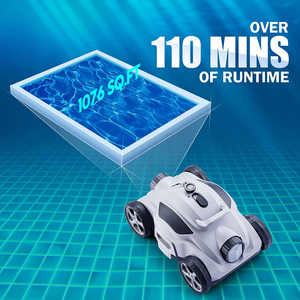 Robot Pulitore Automatico Senza Fili <span class=keywords><strong>per</strong></span> Piscine, Aspirapolvere Ricaricabile Wireless in Plastica, Impermeabile IPX8, Batteria da 5800mAh - Product Image 3