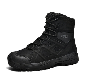 Promotion Stock DFT1021 – Bottes de Désert Élégantes et Durables en Daim de Vache AS33 Noir Kaki pour Randonnée en Extérieur (4 Saisons/3 Saisons) - Product Image 4