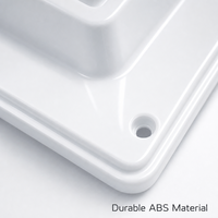 Diffuseur d'air carré en plastique ABS OEM, 10 pouces, résistant aux UV, à lamelles réglables, grille de ventilation HVAC, blanc