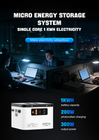 Station d'alimentation portable 6 en 1, 300W de sortie AC, 4000 cycles, générateur solaire LiFePO4