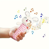 Jouet musical en peluche renard pour bébé avec hochet sensoriel, rembourrage en polyester et coton PP, pour poussette/siège auto et développement du bébé