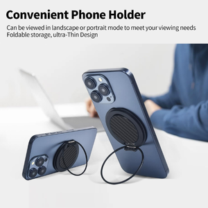 Soporte de anillo magnético de fibra de aramida con soporte de dedo de rotación 360 Empuñadura de teléfono Compatible con teléfonos inteligentes iPhone y Samsung - Product Image 2