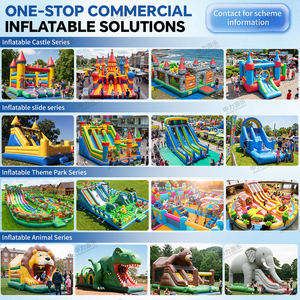 Structure gonflable commerciale combinée avec toboggan, château gonflable d'intérieur en blocs pour centre de jeux pour enfants - Product Image 5