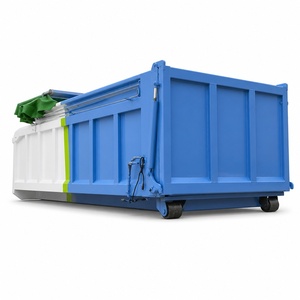 Conteneur à ordures de 12 m³ avec système de levage par crochet, camion de collecte de déchets multi-conteneurs de 25 tonnes pour station de transfert et chantier de construction - Product Image 4