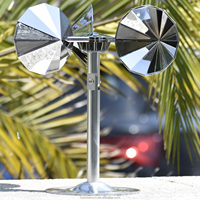 Système de dissuasion d'oiseaux en ABS massif écologique à énergie éolienne, dispositif répulsif efficace pour les pigeons et les oiseaux aquatiques, idéal pour chasser les oiseaux.