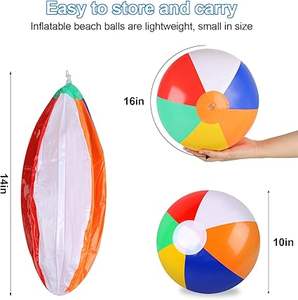 Ballons de plage de haute qualité avec logo personnalisé, couleur arc-en-ciel, ballons de piscine pour piscine - Product Image 3