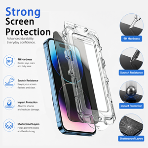 Custom 9H Anti-Spy <b>Privacy</b> Tempered Glass <b>Screen</b> <b>Protector</b> Easy Applicator Dust Removal for iPhone 14-18 Bubble Free Oleophobic - Product Image 4