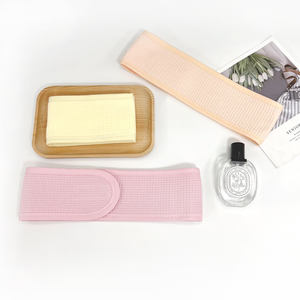 Diadema de algodón con logotipo personalizado para mujer, diadema para <span class=keywords><strong>spa</strong></span>, maquillaje, cuidado de la piel, Yoga, salón de belleza, diademas para ducha, <span class=keywords><strong>Spa</strong></span> - Product Image 2