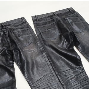 <span class=keywords><strong>Jeans</strong></span> <span class=keywords><strong>Neri</strong></span> da <span class=keywords><strong>Uomo</strong></span> in Denim Cerato Ghost Claw, a Vita Media, Slim Fit, Gamba Dritta, con Dettaglio a Orecchio di Gatto, Stile High Street, Collezione Autunnale - Product Image 3