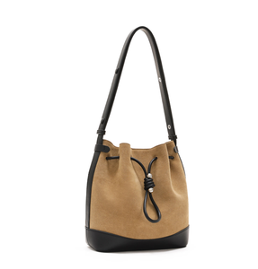 Bolso bandolera retro con cordón ajustable para mujer, estilo cubo, imitación de cuero de gamuza, bolso de mano de lujo para mujer. - Product Image 5
