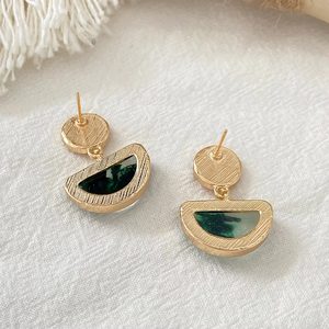 ต่างหูแบบห้อยชุบทองแนววินเทจแนวย้อนยุคจี้เพชรโอปอลทำจากโลหะผสมเพื่อเป็นของขวัญสำหรับปาร์ตี้ - Product Image 4