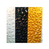 Panneau Mural PVC 3D Décoratif Ignifuge et Imperméable Motif Diamant au Design Moderne pour Intérieur