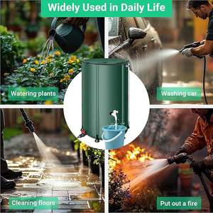 Koleksi air hujan luar ruangan, barel penyimpanan air taman seluler ember lipat portabel - Product Image 2