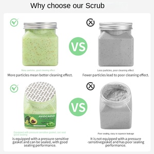 Crema <span class=keywords><strong>Exfoliante</strong></span> Hidratante Blanqueadora Orgánica <span class=keywords><strong>de</strong></span> 350g con Cúrcuma, <span class=keywords><strong>Café</strong></span> Kójico <span class=keywords><strong>y</strong></span> Aguacate <span class=keywords><strong>para</strong></span> <span class=keywords><strong>Cara</strong></span> <span class=keywords><strong>y</strong></span> Cuerpo al por Mayor - Product Image 2