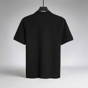 Polo pour homme durable, noir, coupe classique, imprimé, 270 GSM, décontracté et tendance - Product Image 6