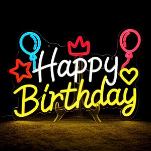Happy Birthday Neon LED Dimmable USB Powered Ambient <b>Light</b> Store <b>Window</b> Decoration <b>Light</b> Street Indicator <b>Light</b> Landscape <b>Light</b> - Product Image 5