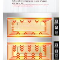 Four à sole électrique commercial pour boulangerie, restaurant, hôtel, cuisson de gâteaux, thermostat réglable, protection contre la surchauffe, affichage LED, 304