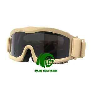 袋鼠优质徒步旅行战术安全护目镜深色冬季滑雪板户外护目镜