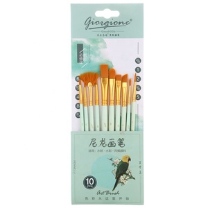 Giorgione Set di 10 Pennelli per Pittura Artistica di Alta Qualità Serie Canto degli Uccelli con Setole in Nylon e Manico in Legno - Product Image 3