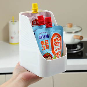 Organizador de nevera rectangular, blanco, transparente, de gran capacidad, sin tapa, para uso doméstico - Product Image 1