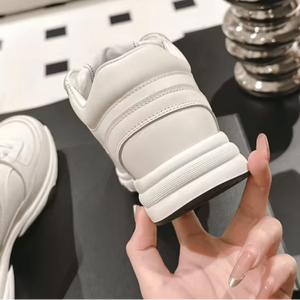 รองเท้าผ้าใบลำลองสองสี หนังผสม พื้นหนา น้ำหนักเบา กันลื่น เหมาะสำหรับเดิน - Product Image 5