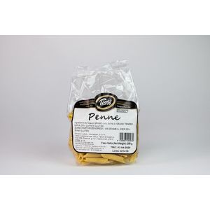 Pasta Tissi Friulian Penne/Mostaccioli Tubular Sin Refinar, 250g X 12 Unidades, Trigo Duro como Ingrediente Principal, Empacada en Bolsa - Product Image 1