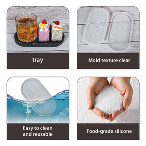 ドリップグルモールド楕円形振り子プレートDIY手作りに使用されるシリコンモールドミラー樹脂 - Product Image 6