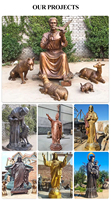 Statue de Jésus-Christ en bronze portant la croix, sculpture de crucifix pour la décoration de l'église, du sanctuaire, de la cathédrale, de l'autel, du jardin, sur mesure
