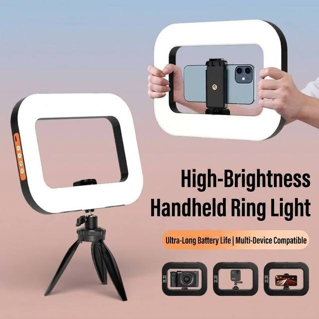 Portable Rechargeable Ring Light with Adjustable Fill Light and for Bluetooth Tripod Stand