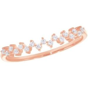 Keeva Jewels 10K 0.12Ct โรสโกลด์ขนาด7 (สี F-G เทียบกับความคมชัด) - Product Image 5